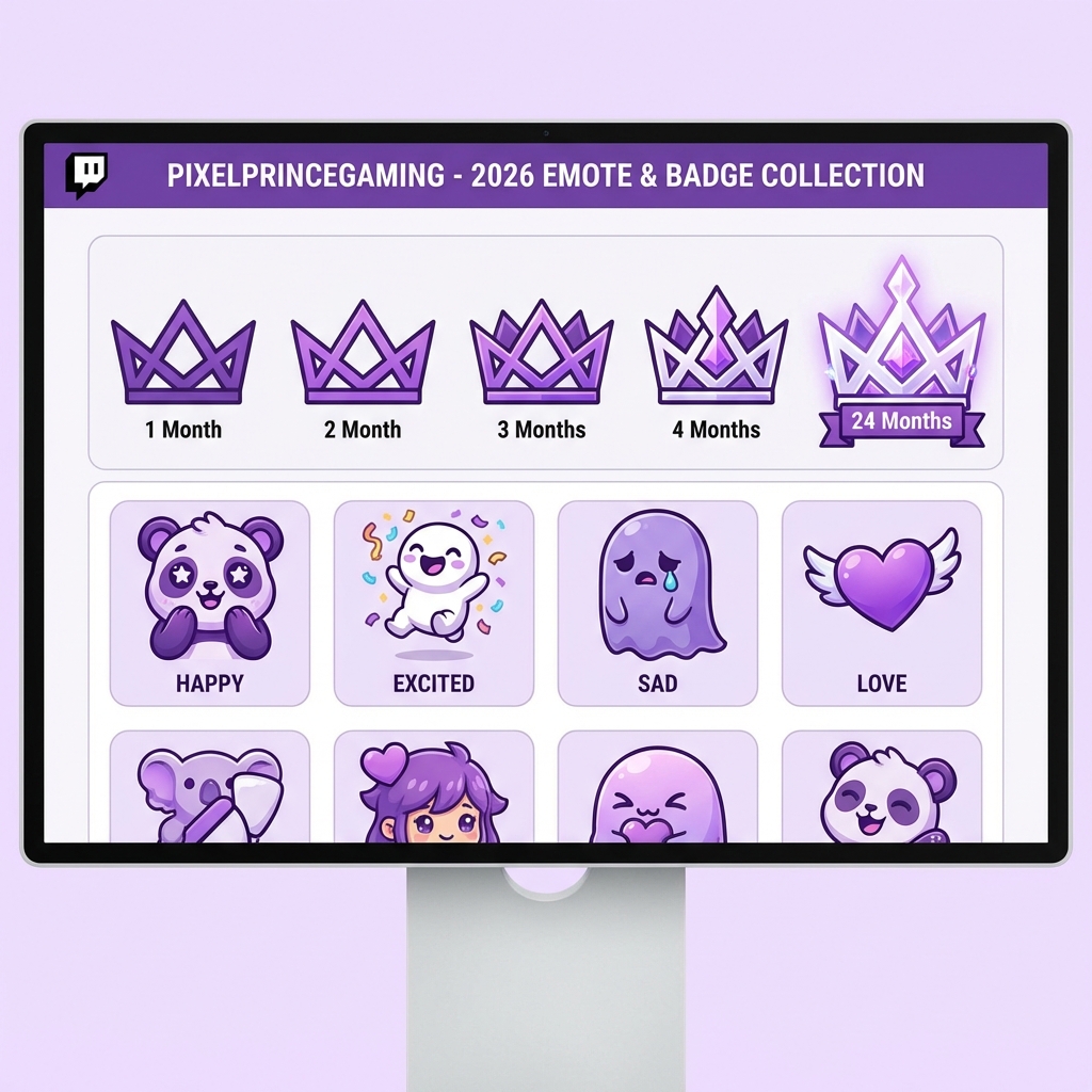 Emotes и Badges на Twitch: полный гайд по созданию и использованию [2026]